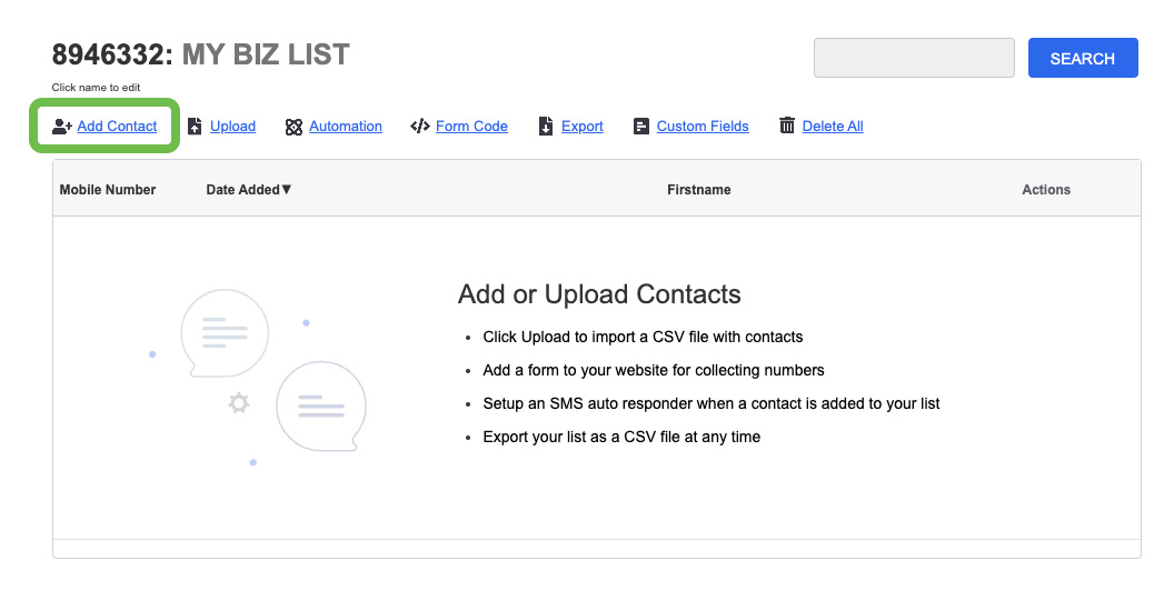 Contacts - Add Contact