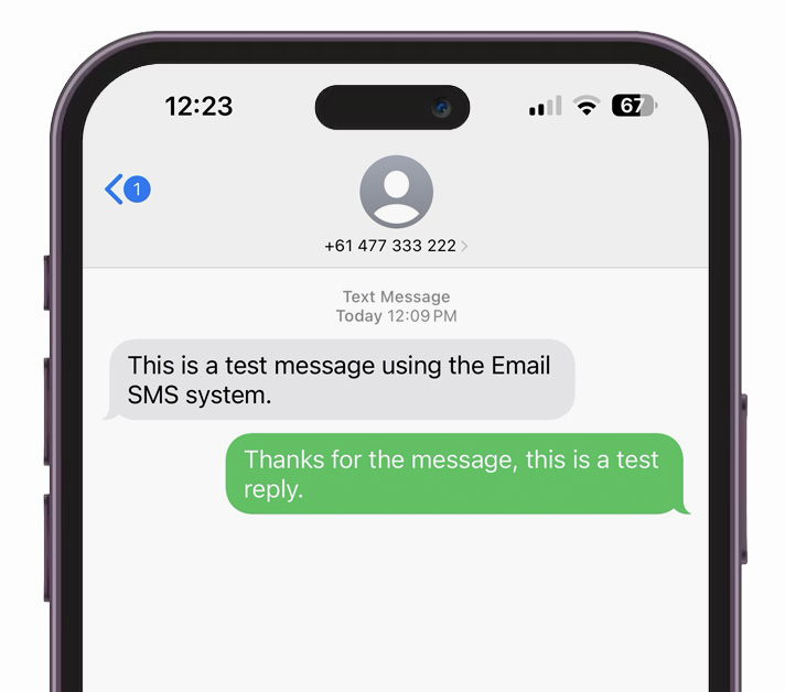 Email SMS Message Reply