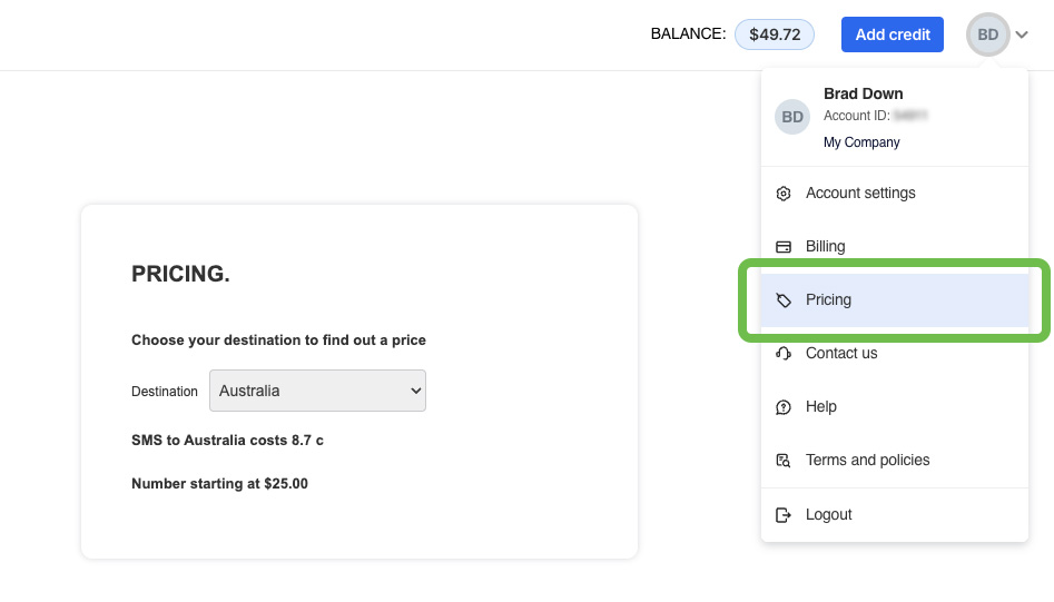 Account Pricing