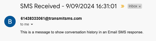 Email SMS Settings Email