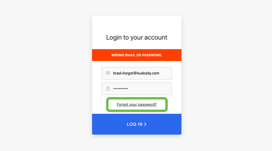 Login - Forgot Password