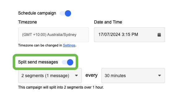 Send MMS - Split Sending