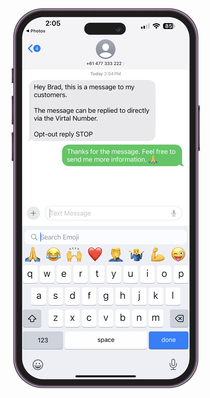 Iphone VMN Reply